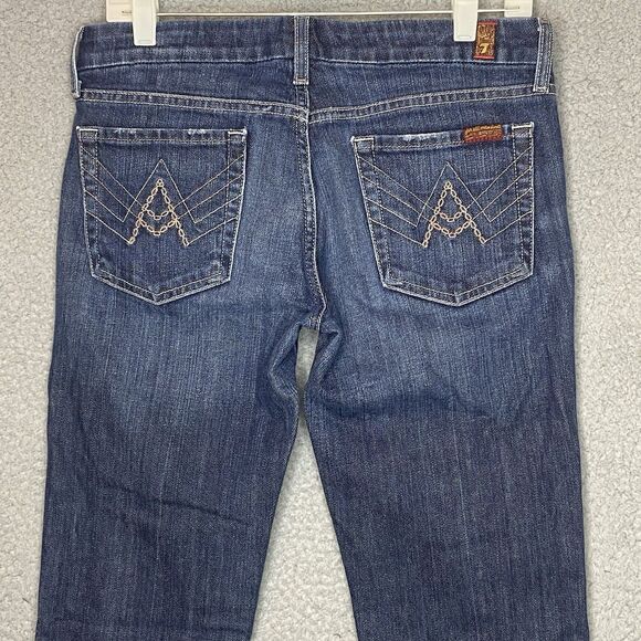 7 Seven For All Mankind "A" Pocket Jeans Womens 29 x 34 Flare Low rise Bootcut - Picture 1 of 13